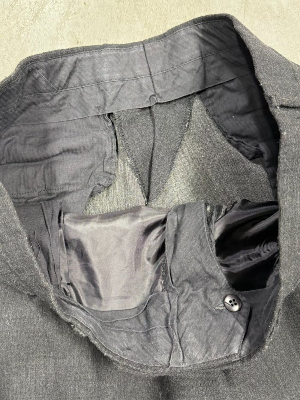 Jack Victor Dress Pants Grey Wool Trousers Soft Hopsack 34x29 - Picture 4 of 9